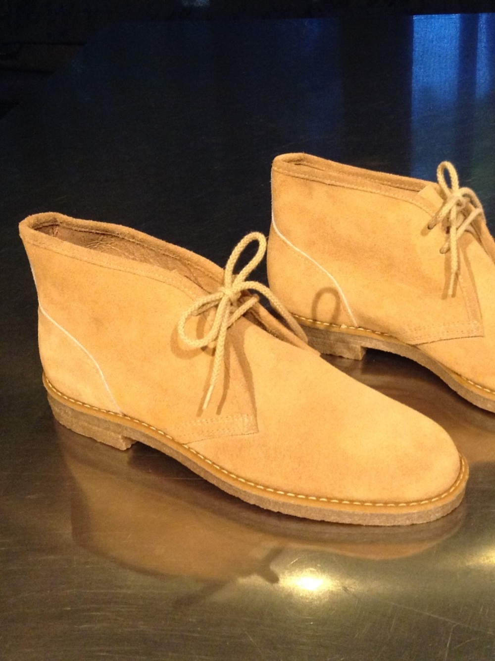 VTG Mason Shoes Suede Chukka Boots Men's Sz 9.5 E Lace Up Crepe Sole Made USA